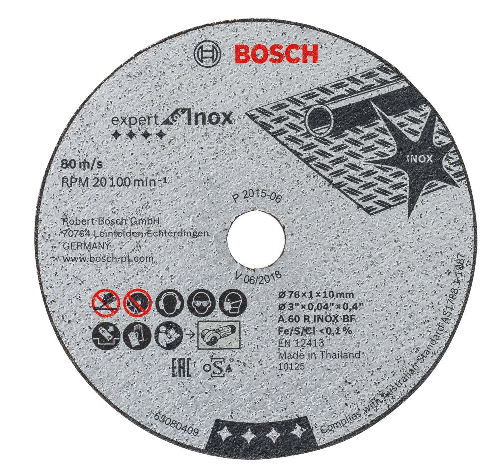 Lame disco per inox 76mm per GWS12V GWS 10,8 Bosch conf. 5pz.