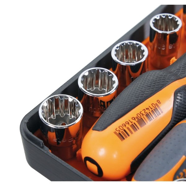 Set inserti e bussole esagonali 1/4" Beta 900/C39N con Cricchetto