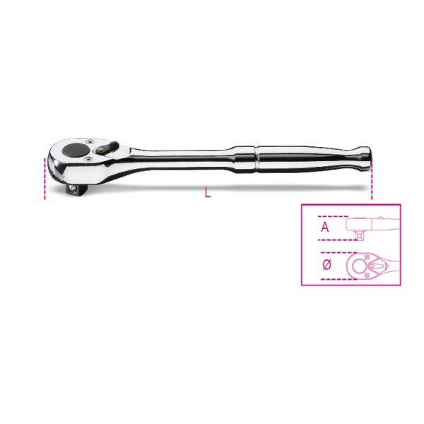 Cricchetto reversibile con attacco quadro maschio 3/8" Beta 910M/55