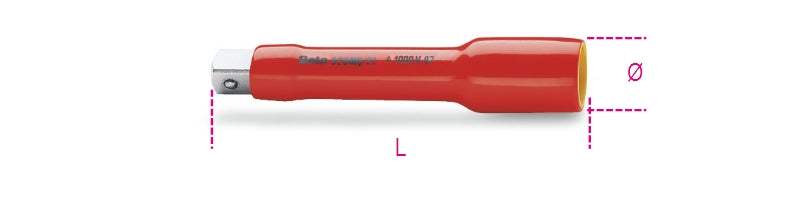 Prolunga quadro maschio e femmina 1/2” Beta 920MQ/21 Isolamento 1000V