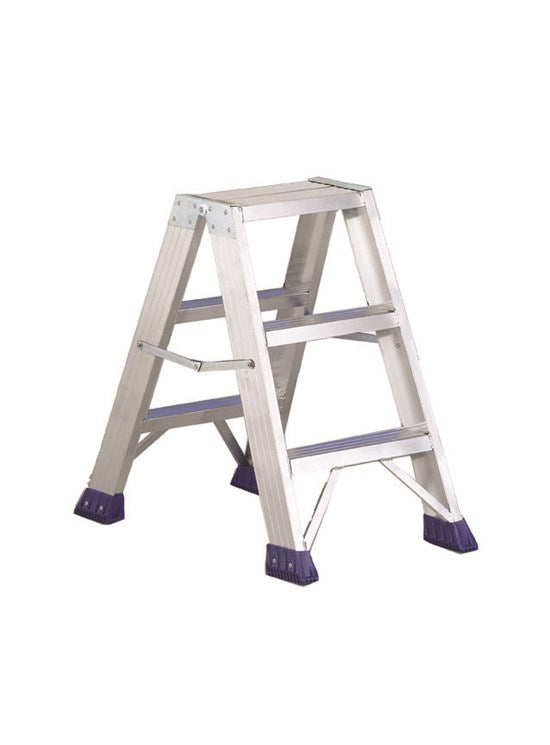 Sgabello Scaletta Svelt 3 Gradini - In Alluminio, Piattaforma 70x52.5cm, Portata 150kg | Per Lavori Professionali E Domestici - Foto 12