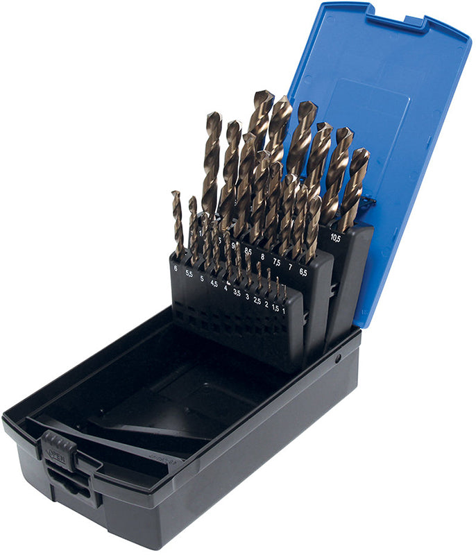 ST 26 PEZZI, PUNTE A SPIRALE, HSS-G M35, ACCIAIO AL COBALTO, 1-13 MM BGS116