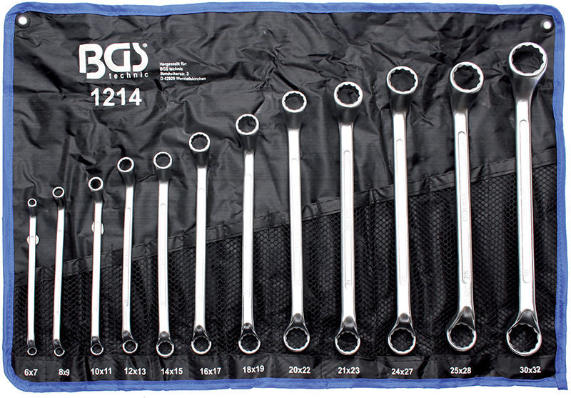 SERIE 12 CHIAVI POLIGONALI CROMATE BGS1214 6/32mm