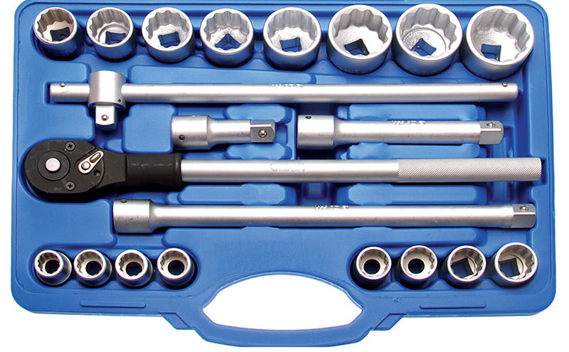 SET 21 PEZZI, BUSSOLE POLIGONALI ATT. 3/4"	BGS1223