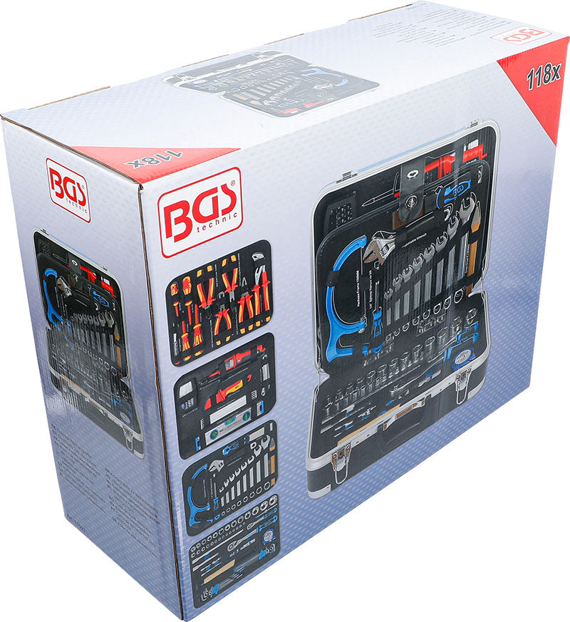 VALIGETTA CON 118 UTENSILI, IDEALE PER ELETTRICISTI BGS15503