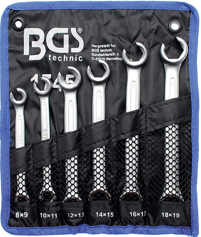 SET 6 PEZZI, CHIAVI PER RACCORDI ESAGONALE BGS1745 8/19mm