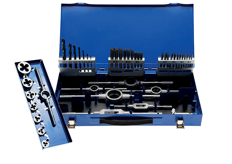 SET 44 PEZZI MASCHI E FILIERE, ACCIAIO HSS G BGS1927