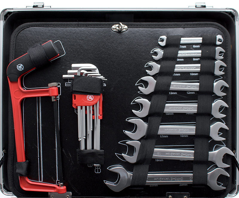 CASSETTA IN ALLUMINIO CON 129 UTENSILI BGS2204