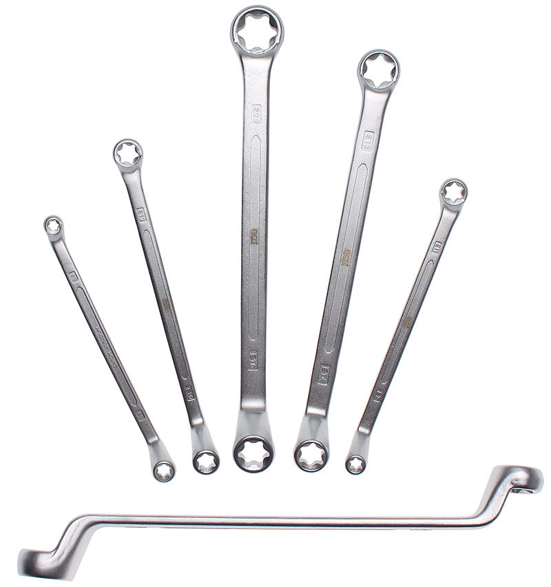 SERIE 6 PEZZI, CHIAVI TORX FEMMINA DOPPIE CURVE BGS2281