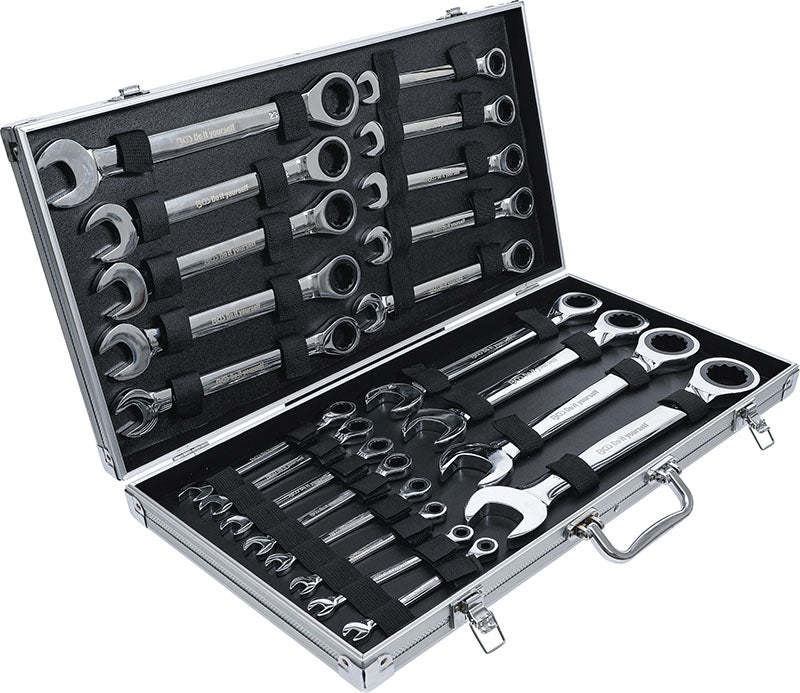 SET 22 PEZZI, CHIAVI COMBINATE A CRICCHETTO, 6 - 32 MM BGS30009