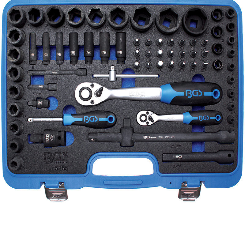 CASSETTA 69 PZ C/BUSSOLE ATT.1/4"&1/2" A MACC.	 BGS5255