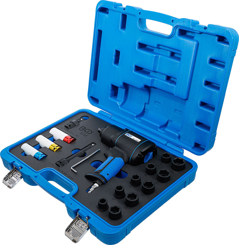 SET 16 PEZZI, AVVITATORE PNEUMATICO E BUSSOLEATT. 1/2”, 1200 NM BGS5295