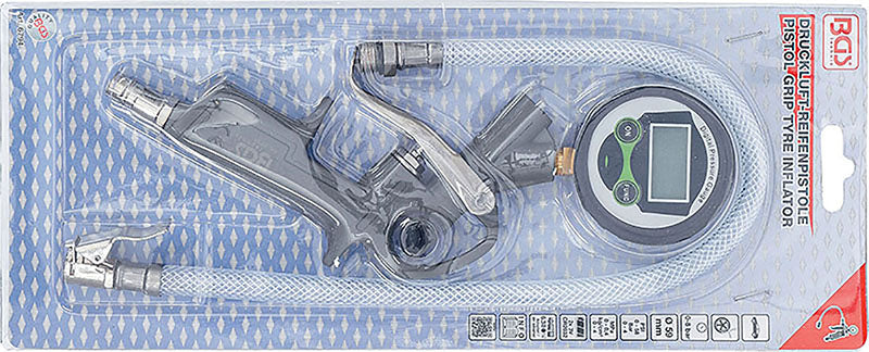 PISTOLA DI GONFIAGGIO PNEUMATICA, DIGITALE BGS6794