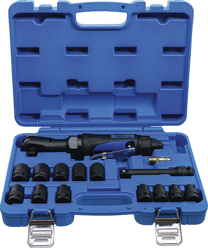 SET 14 PEZZI,CHIAVE A CRICCHETTO PNEUMATICA REVERSIBILE CON	BUSSOLE BGS70192