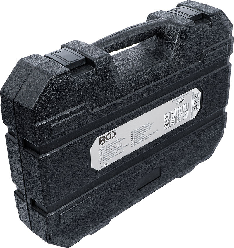 SET 20 PEZZI, CHIAVI FISSE A FORCHETTA CON UNA BOCCA, ISOLATE VDE, 6 - 32 MM BGS71085