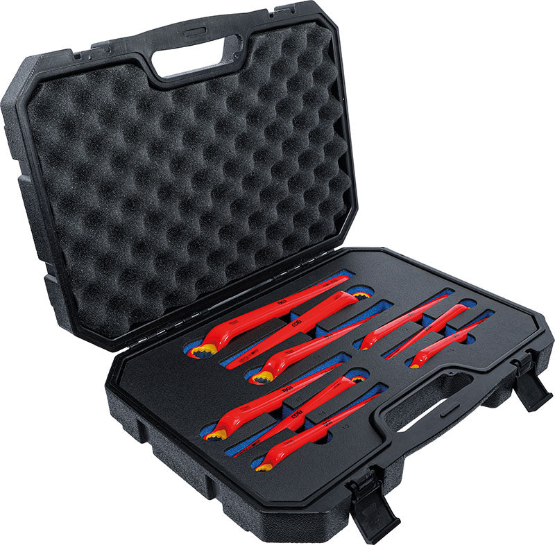 SET 9 PEZZI, CHIAVI DISASSATE, CON ANELLO POLIGONALE, ISOLATE VDE, 10 - 24 MM BGS72035