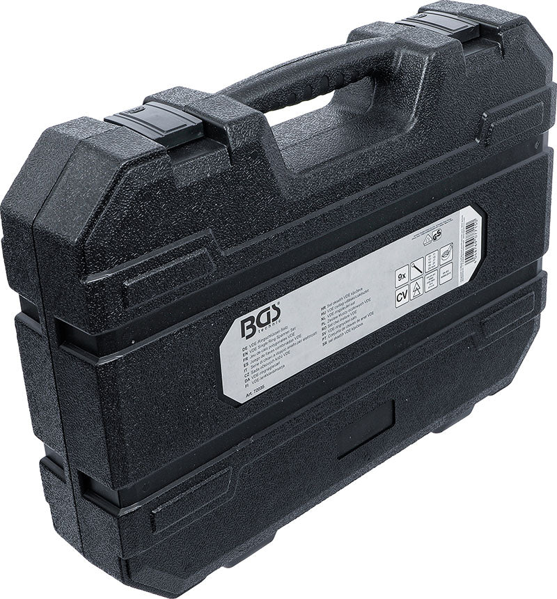 SET 9 PEZZI, CHIAVI DISASSATE, CON ANELLO POLIGONALE, ISOLATE VDE, 10 - 24 MM BGS72035