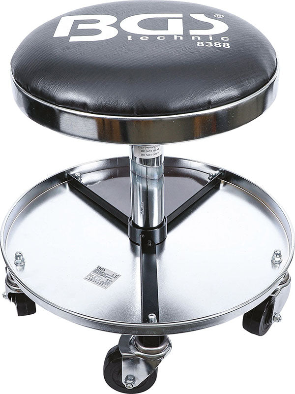 SGABELLO DA MECCANICO, CON 5 RUOTE BGS8388