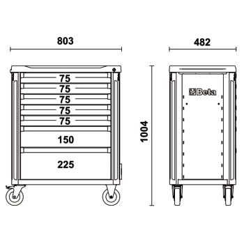 Carrello cassettiera Beta C37/7 Cassetti