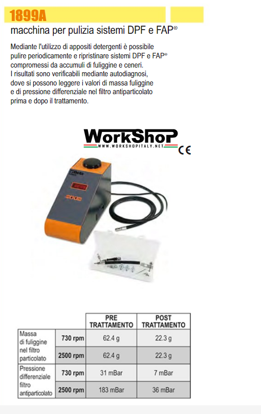 Macchina per pulizia sistema DPF e FAP Beta 1899A/n.M