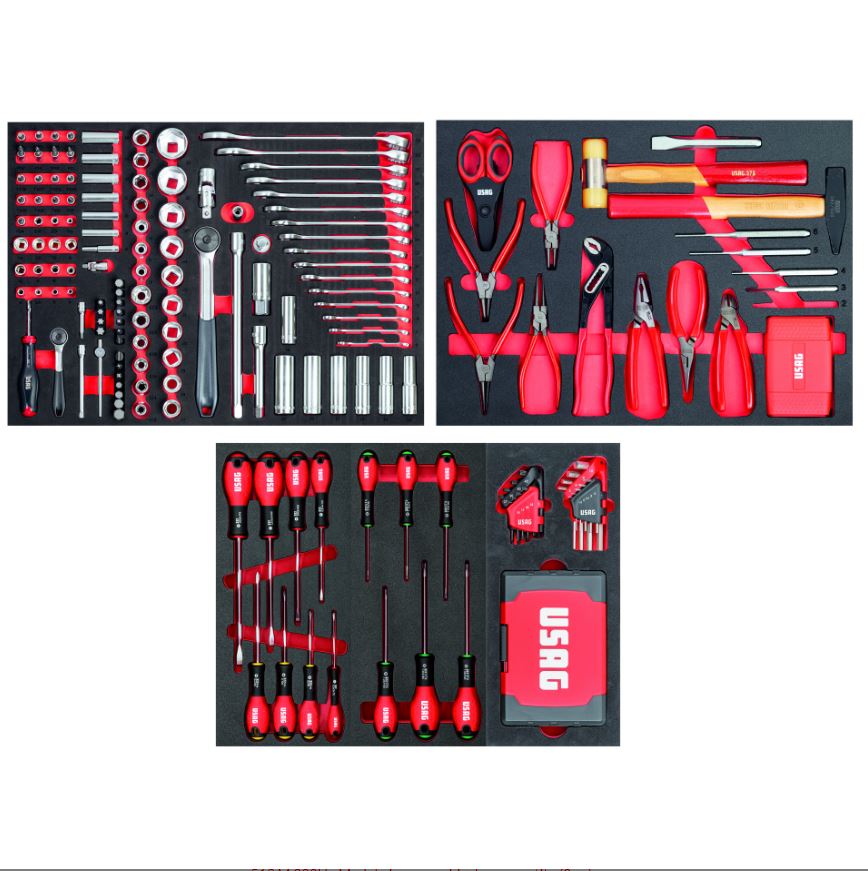ASSORTIMENTO MANUTENZIONE (296 PZ) - 3 CASSETTI Usag 495 MME