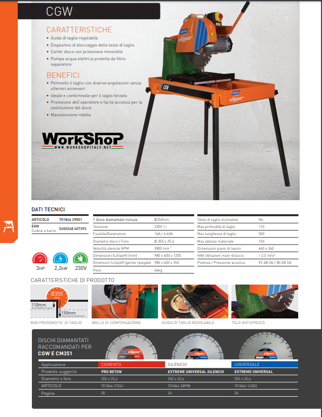 Seghe da edilizia Norton Clipper CGW 350mm