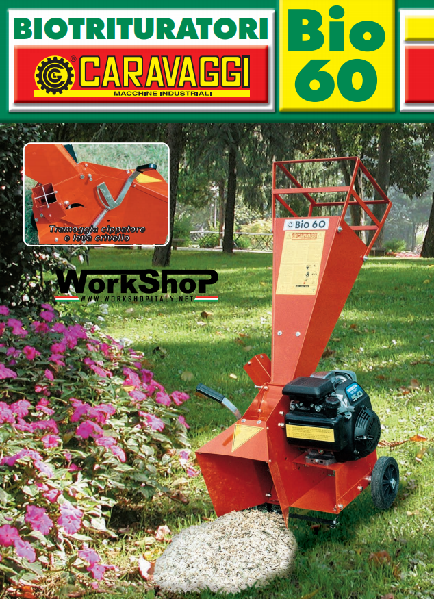 Biotrituratore Caravaggi BIO 60 motore Honda - Elettrico