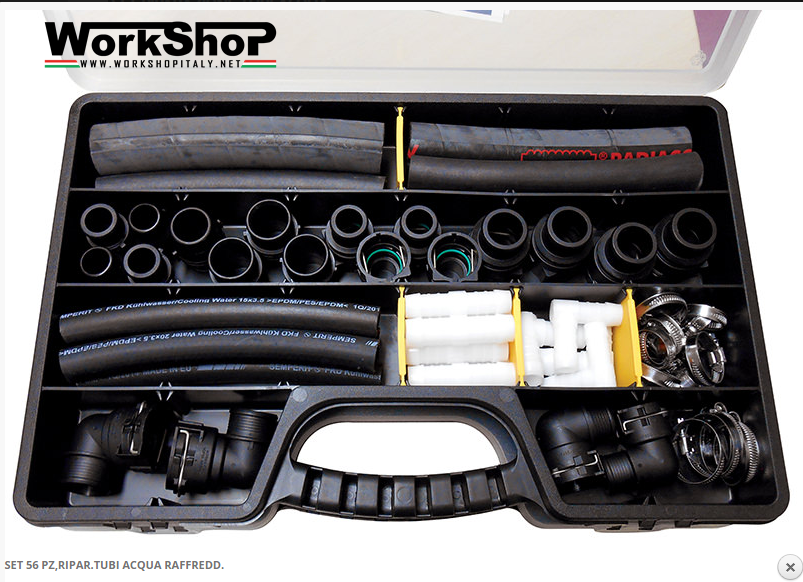 Set 56 pezzi riparazione tubi acqua raffreddamento Fermec BGS 7KSR56