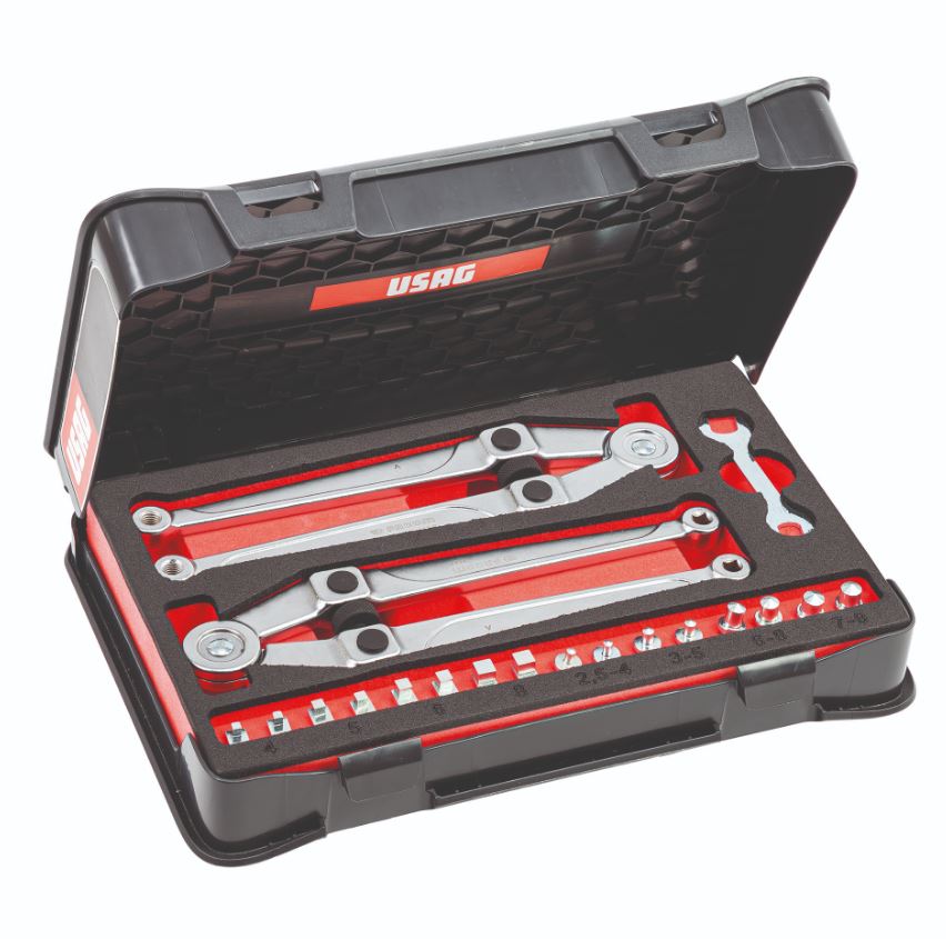 Set chiavi a nasello per ghiere Usag 282 S10