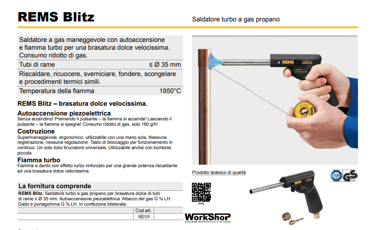 Saldatore turbo a gas propano REMS Blitz