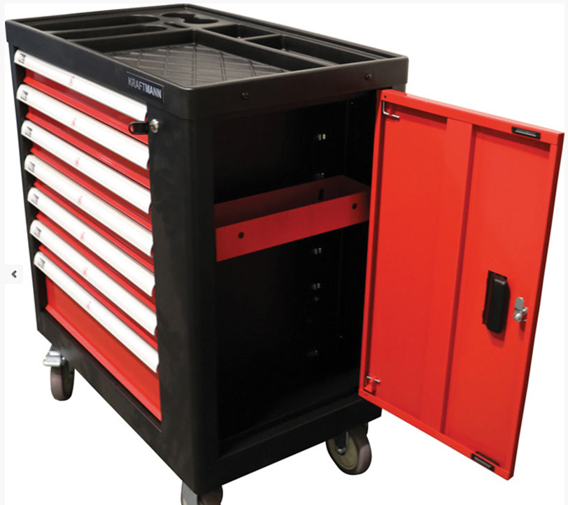 Carrello portautensili ROSSO Fermec Bgs 7 cassetti 197 utensili BGS 4074