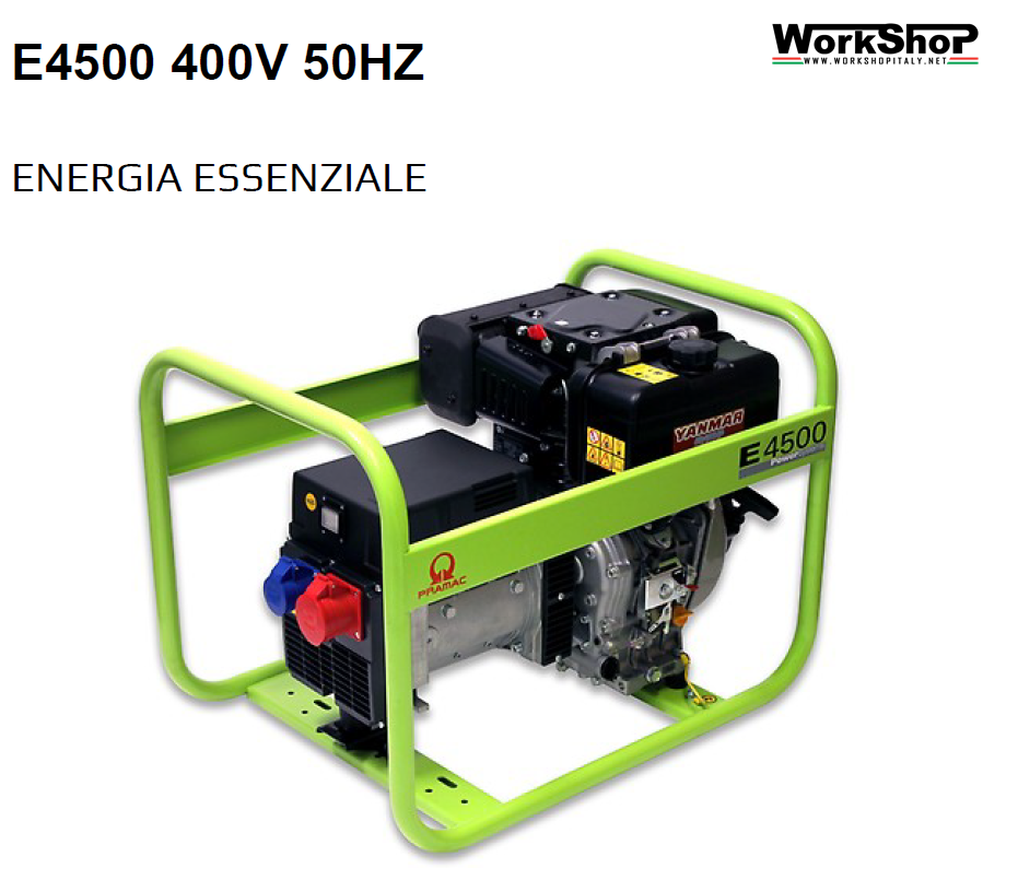 Generatore di corrente Pramac  E4500 400V 50HZ  Diesel