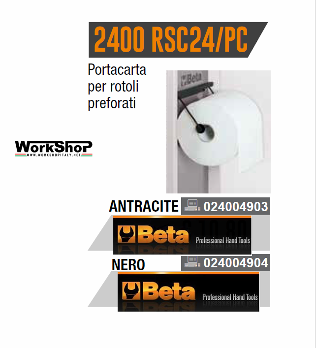 Portacarta per rotoli preforati Beta per cassettiere Rsc24 2400 RSC24/PC