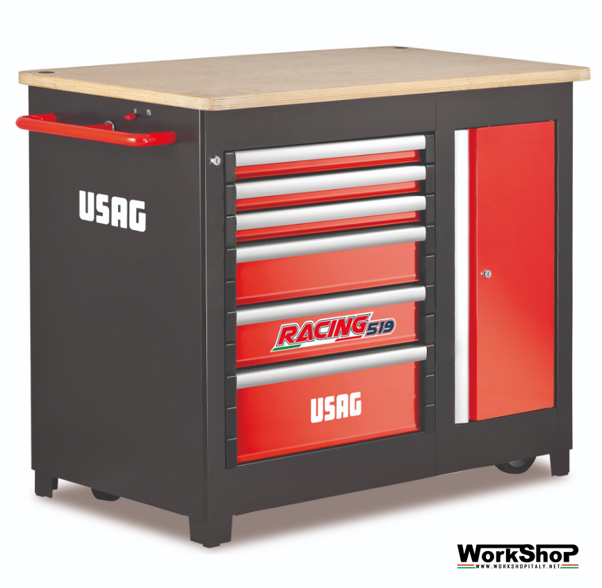BANCO DA LAVORO MOBILE RACING - 6 CASSETTI (VUOTO) USAG