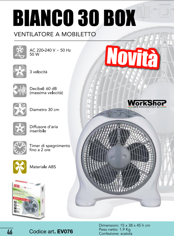 Ventilatore a  MOBILETTO Cfg 3 velocita'
