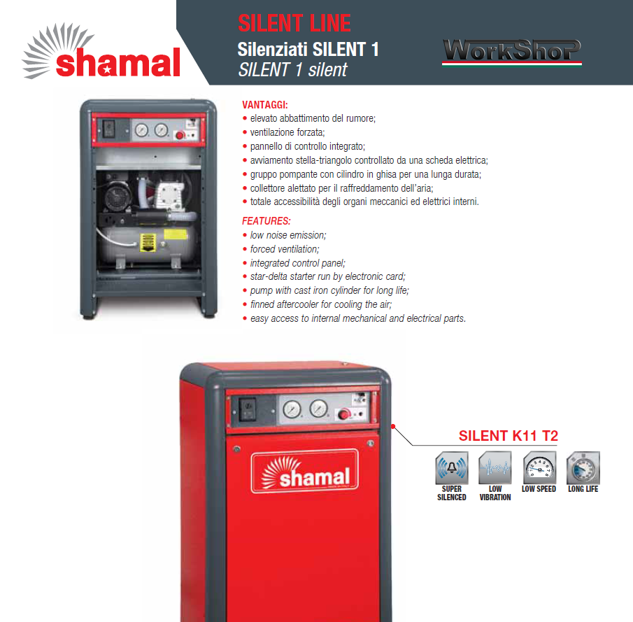 Compressori Shamal 24LT. Silenziati SILENT 1