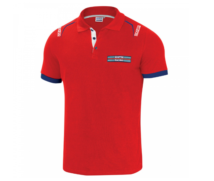 Polo EMBROIDERIES  Sparco Martini Racing rosso