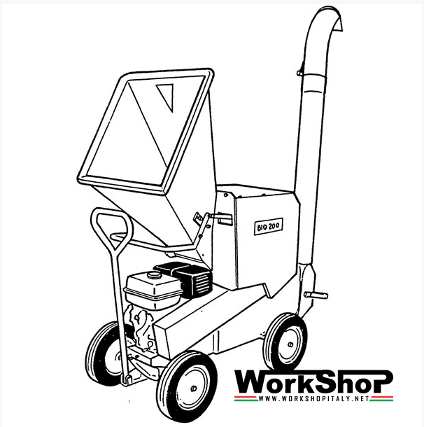 Biotrituratore Caravaggi BIO 200  motore Honda Trattore