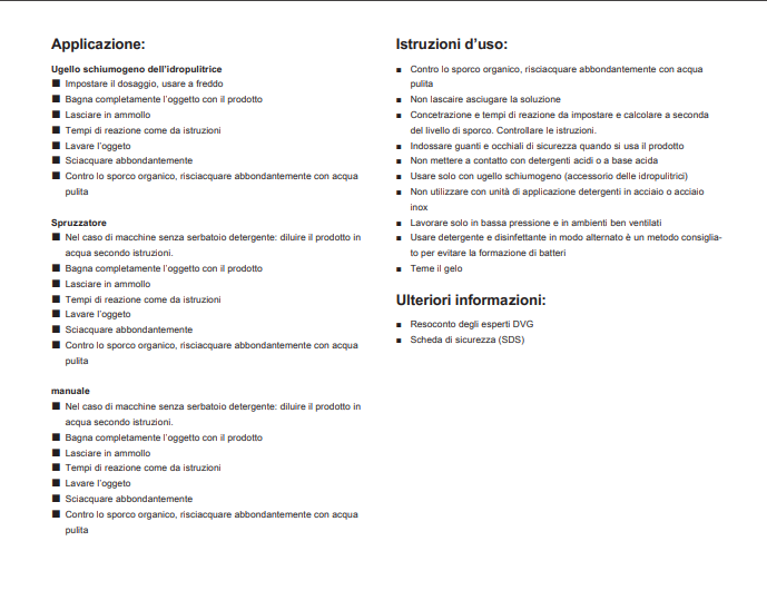 Detergente disinfettante schiumogeno alcalino RM 734 Karcher 20 litri