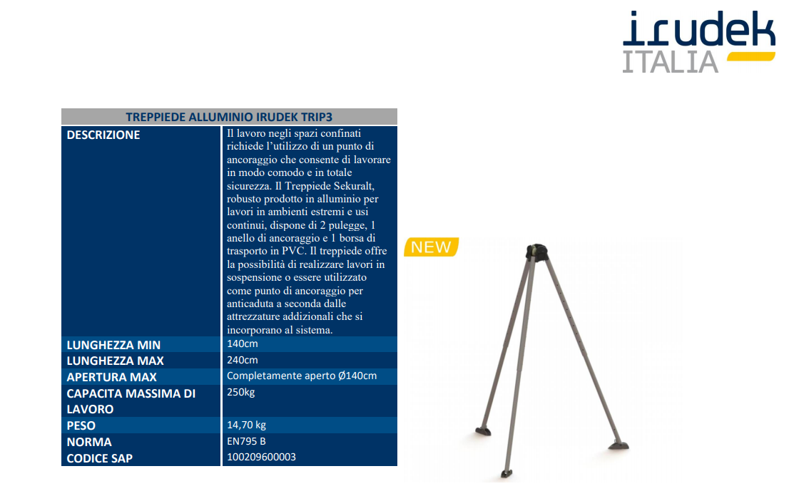 Treppiede di recupero IRUDEK SEKURALT TRIP3