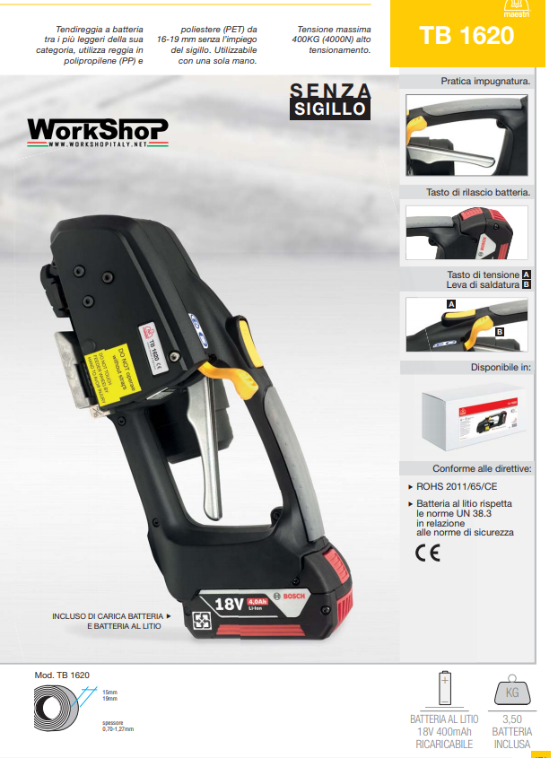 Reggiatrice Batteria RomeoMaestri 19mm TB1620