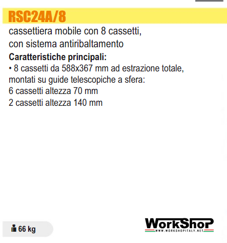 Carrello Beta RSC24SA/8 Cassetti Antiribaltamento