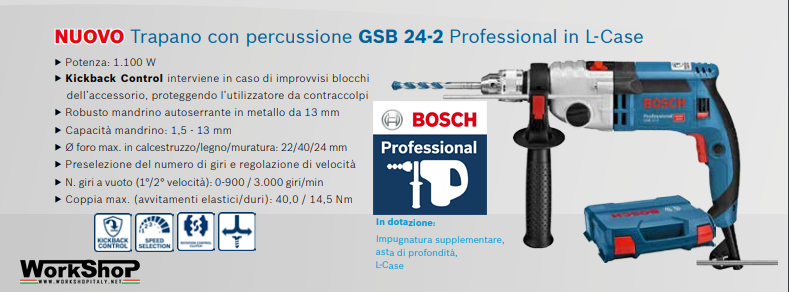Trapano battente GSB 24-2  Bosch Professional