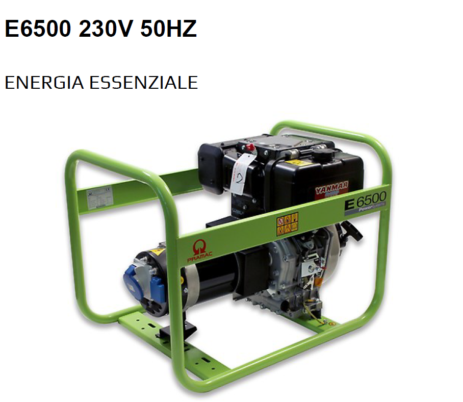 Generatore di corrente Pramac  E6500 230V 50HZ Diesel