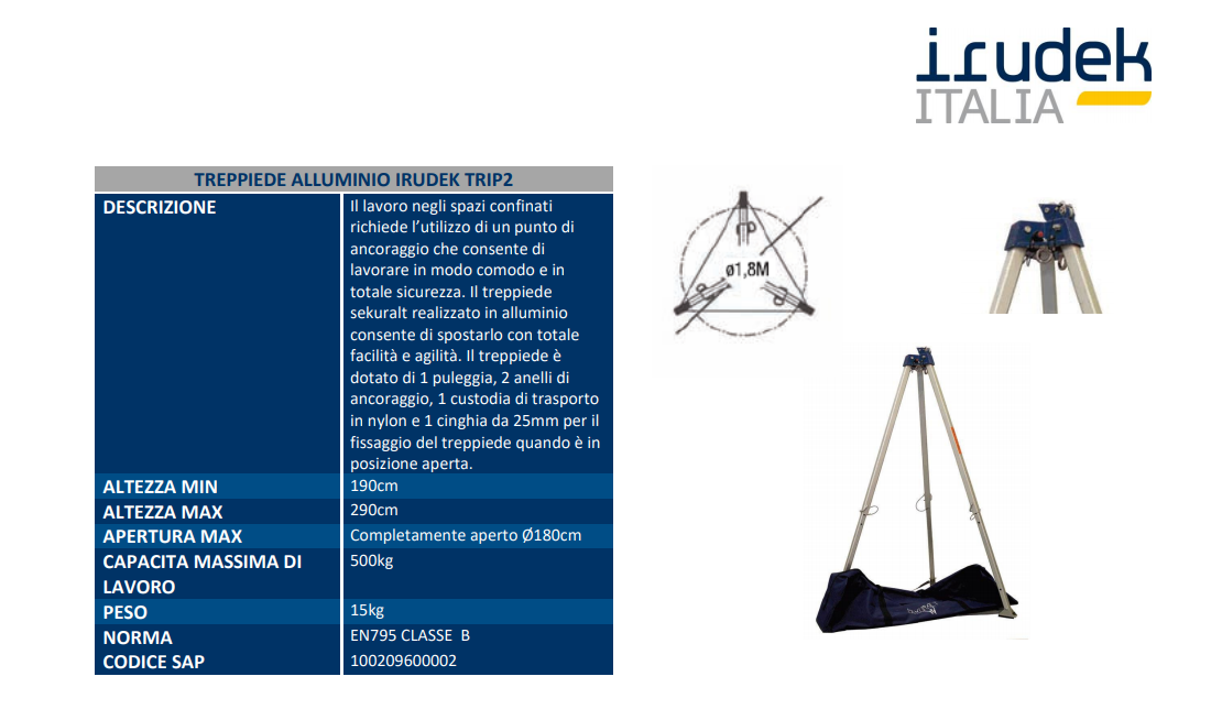 Treppiede di recupero IRUDEK SEKURALT TRIP2
