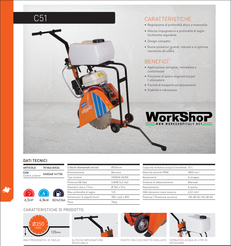 Sega da pavimento Norton Clipper motore Honda C51