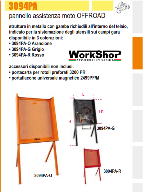 Pannello assistenza moto Offroad Cross Beta 3094PA