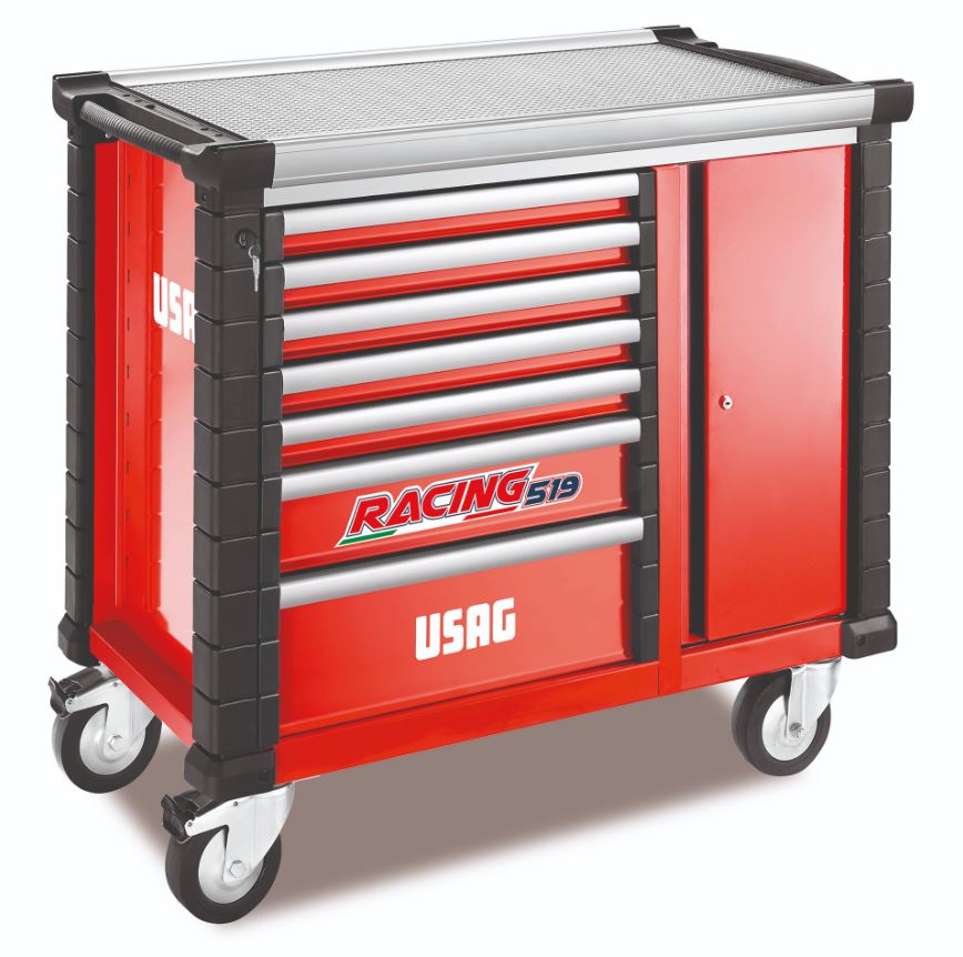 CARRELLO RACING CON ANTA LATERALE - 7 CASSETTI (VUOTO) Usag 519 RBO7/3V