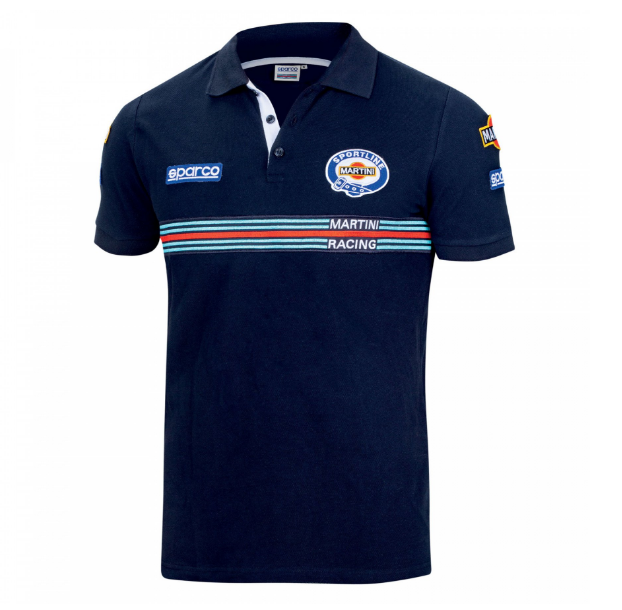 Polo Sparco Martini Racing Blu