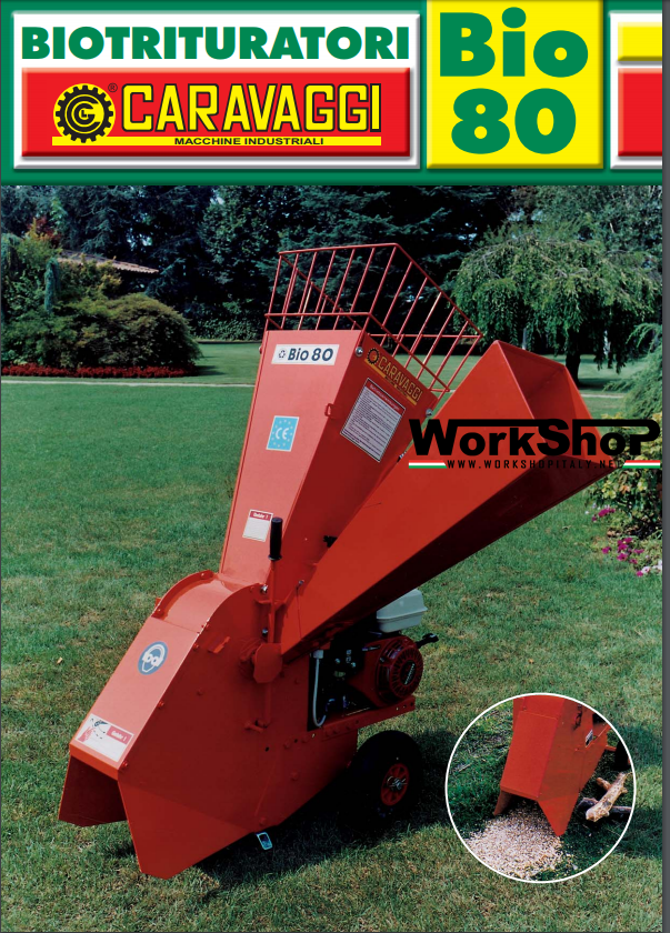 Biotrituratore Caravaggi BIO 80 motore Honda - Elettrico